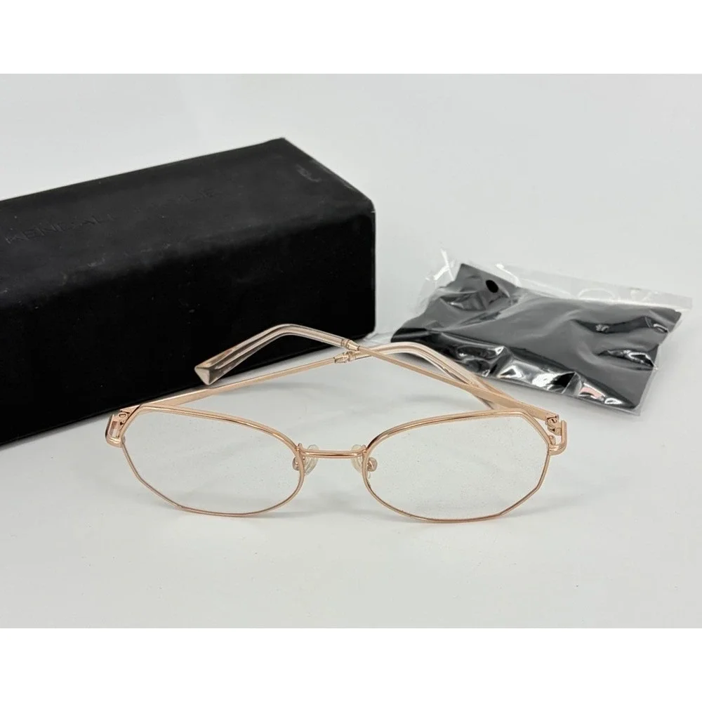 Kendall and Kylie Joanna Eyeglasses Frames Wire Rim Rose Gold 52-18-140